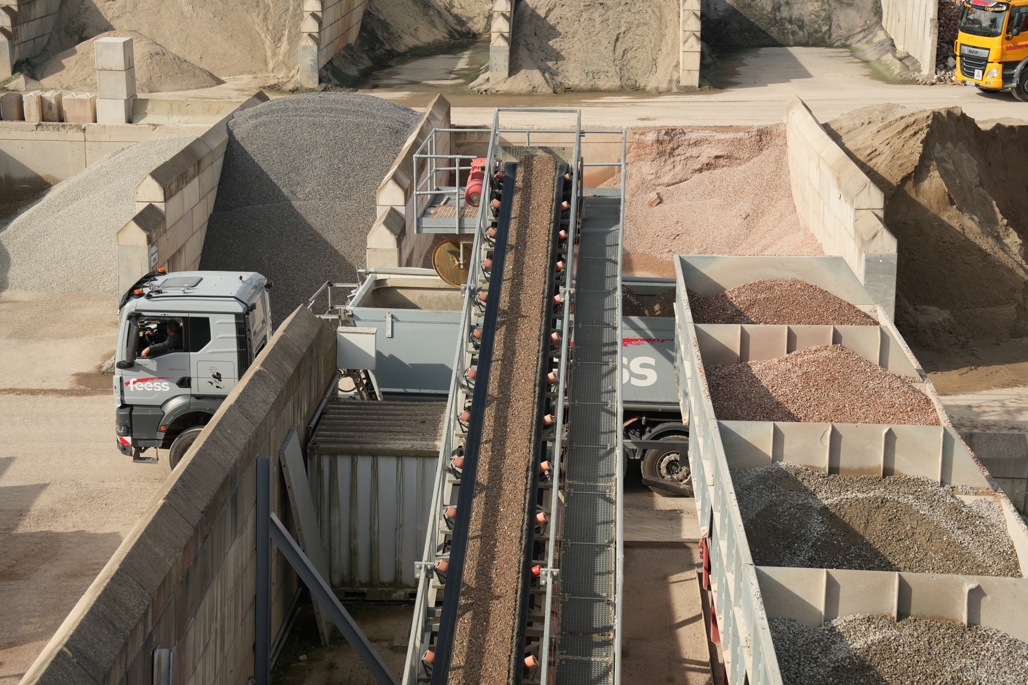 Dosing system - mixing aggregates for concrete production